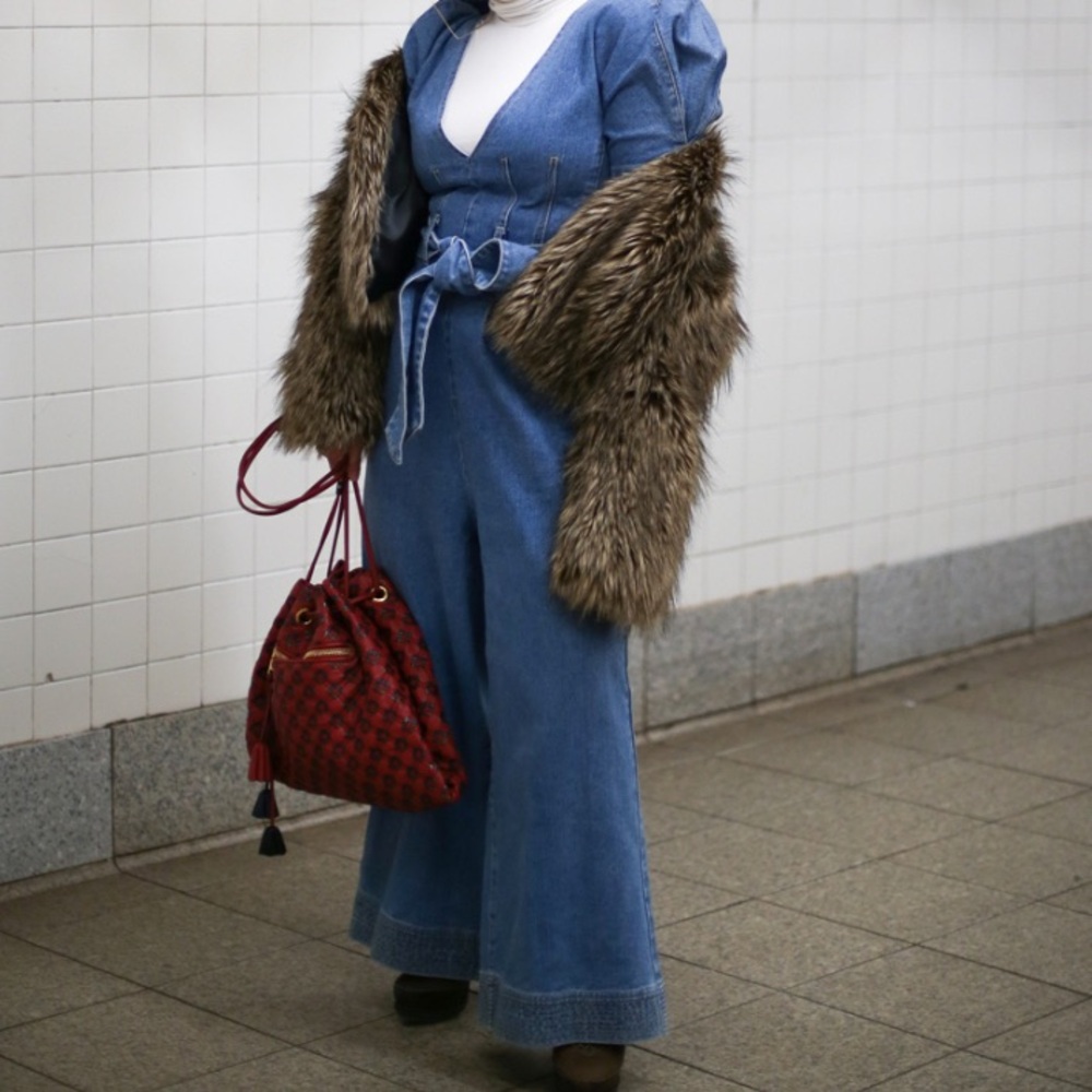The denim jumpsuit